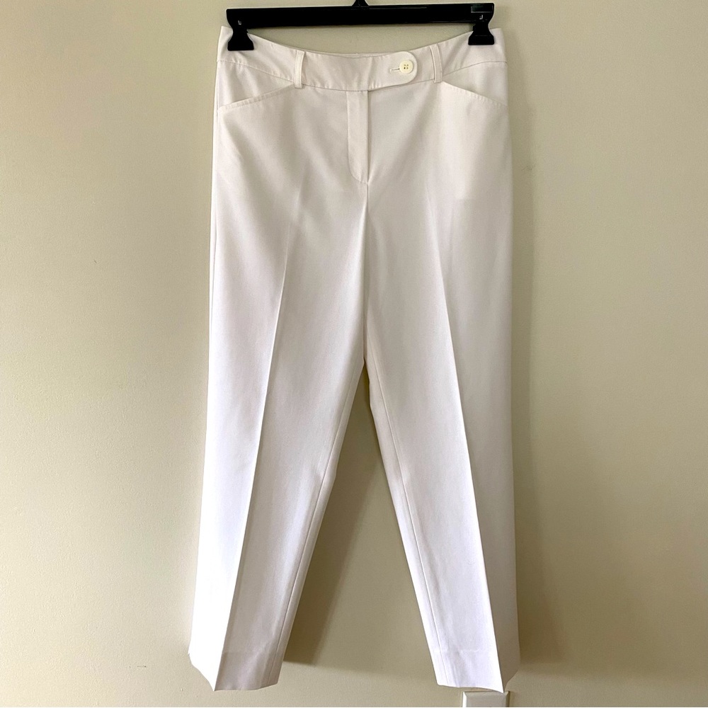 Talbots lined white stretch pants Sz 6